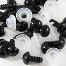 Kit com 100 Pares de Olhos Amigurumi para Boneca, Fantoche, Ursinho e Pelúcia de 6 a 14mm Cor Preto, Castanho, Azul, Verde e Amarelo