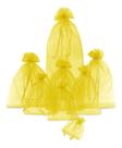 Kit Com 100 Saquinhos De Organza 7x10cm