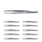 Kit com 10un pinça de sobrancelha inox diagonal firme