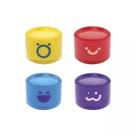 Kit com 12 Apontador duplo com depósito de emoji Joy LeoLeo