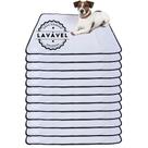 Kit com 12 Banheiro para Cães Tecido Ecológico 100x70 Branco com borda Preta - 200 Lavagens