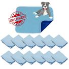 Kit com 12 Banheiro para Cães Tecido Ecológico 70x50 Azul - 200 Lavagens - Inteligente