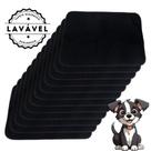 Kit com 12 Banheiro para Cães Tecido Ecológico 70x50 Preto - 200 Lavagens - Inteligente