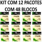 Kit com 12 bloco adesivo colacril 76mmx102mm 100fl Kit com 12 bloco adesivo colacril 76mmx102mm 100fl