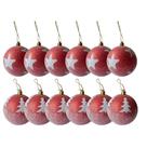 Kit com 12 Bolas 8cm Para Árvore de Natal 2 Modelos Orvalhadas