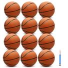 Kit com 12 bolas de basquete Jiaonun tamanho oficial 7, 75 cm