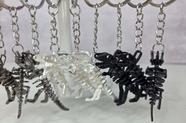Kit Com 12 Chaveiros Dinossauro T Rex Fóssil 4 Cores cor: Variada