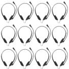 Kit com 12 Fones De Ouvido Headset P2 Microfone Preto Bright