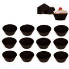 Kit com 12 Formas de Silicone Para Cupcakes 6,5cm