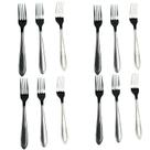 Kit com 12 garfos de mesa star 19cm em inox ideal para refeições Kit com 12 garfos de mesa star 19cm em inox ideal para refeições