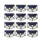 Kit com 12 Luzes Solares Externas 100 LEDs - Sensor de Movimento 270°