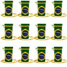 Kit com 12 Mini Cornetas Do Brasil com cordinha Festas Copa Do Mundo