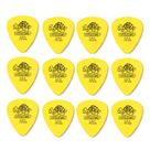 Kit Com 12 Palhetas Dunlop Tortex U.S.A .73mm Média Amarela