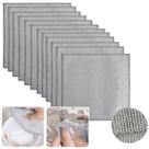 Kit com 12 Panos de Limpeza 20x20cm Dupla Face Plástico Abrasivo Remove Manchas
