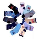 Kit com 12 Pares de Meia Infantojuvenil Menino Soquete Algodão - Abafarto
