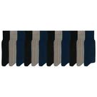 Kit Com 12 Pares De Meia Social Mash 100% Algodão Canelada Longa