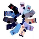 Kit com 12 Pares de Meia Soquete Infantojuvenil Menino