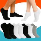 Kit Com 12 Pares de Meias Cano Curto Meia Masculino e Feminino Para Trabalho, Escola, Academia e Esportes Multicolorido
