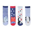 Kit com 12 Pares de Meias Cano Longo Algodão Infantil Menino