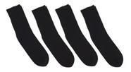 Kit Com 12 Pares De Meias Social Preta Masculina Cano Alto-MSP