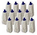 Kit Com 12 Refil Mop Esfregão Algodão Alta Absorção Limpeza