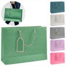 Kit Com 12 Sacolas G De Papel Para Presente Texturizada De Luxo Flores Com Alça E Etiqueta Jogo De Embalagem Premium Bolsa