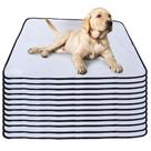 Kit com 12 Tapetes Higiênicos 100x70 Branco com borda Preta Laváveis para cães - Alta Absorção