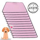 Kit com 12 Tapetinhos Alta Absorção para Pets 100x70 Rosa - 200 Lavagens - Ecológico