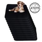 Kit com 12 Tapetinhos Alta Absorção para Pets 70x50 Preto 200 Lavagens Quality