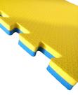 Kit com 12 Tatames Dupla Face Azul com Amarelo 50x50x2cm