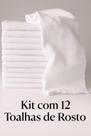 kit com 12 toalhas de rosto salão simples 40cm x 65cm algodão