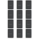 Kit Com 12 Tomadas Preta 2P+T 10A 250V com placa Habitat Black - Fame