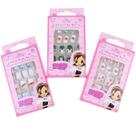 Kit com 12 Unhas Postiças Infantil Desenhada + cola Adesivo
