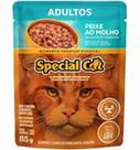 Kit com 12 unidades Ração Úmida Special Cat Sachê Peixe para Gatos Castrados - 85g cada Kit com 12 unidades Ração Úmida Special Cat Sachê Peixe para Gatos Castrados - 85g cada