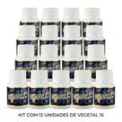 Kit com 12 Unidades Vegetal 15 500mg 15 Cápsulas Suplemento Alimentar