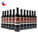 Kit com 12 Vinhos Chilenos Tinto Seco Carmenere Cuentos del Fuego 750ml