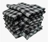 Kit Com 12un - Pano De Limpeza Tipo Saco Xadrez - 43x65 Cm Preto