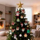 Kit com 13 Enfeites de Natal MDF Ornamentações para Árvore e Decoração