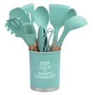 Kit Com 13 Utensílios De Cozinha Gourmet Silicone Livre Bpa