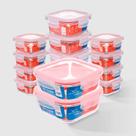 Kit com 14 Potes de Vidro Herméticos Quadrados Conserve Mais Invicta