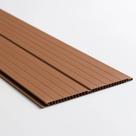 Kit com 144m² de Forro de PVC Duplo Frisado 8mm x 20cm x 3m Belplast Marrom