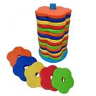 Kit com 15 almofadas flor espumada área 0,50 x 0,50 x 0,04 - childrens - 2461