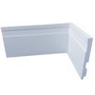 Kit com 15 Barras de Rodapé de Poliestireno Frisado - Branco - 10cm de altura (10x1x240cm)