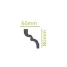 Kit com 15 Barras Rodateto de Poliestireno 8cmX65mm Liso 30m