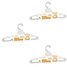 Kit Com 15 Cabides Infantil Bebê & Mamãe Branco Monte Líbano