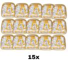 KIT COM 15 MINI mochila AMARELA infantil transparente escola