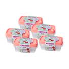 Kit com 15 Potes de Plástico Marmita Sanremo 785ml - Coral