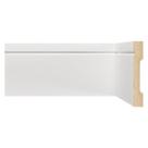 Kit com 15 Rodapé de MDF 10CMX15MMX2,40m com Friso 1003 Branco Moldufama Kit com 15 Rodapé de MDF 10CMX15MMX2,40m com Friso 1003 Branco Moldufama
