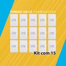 Kit com 15 tomada 10a liz tramontina