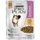 Kit com 15 unidades - Ração Úmida Pro Plan Frango Sterilized gatos castrados 85gr